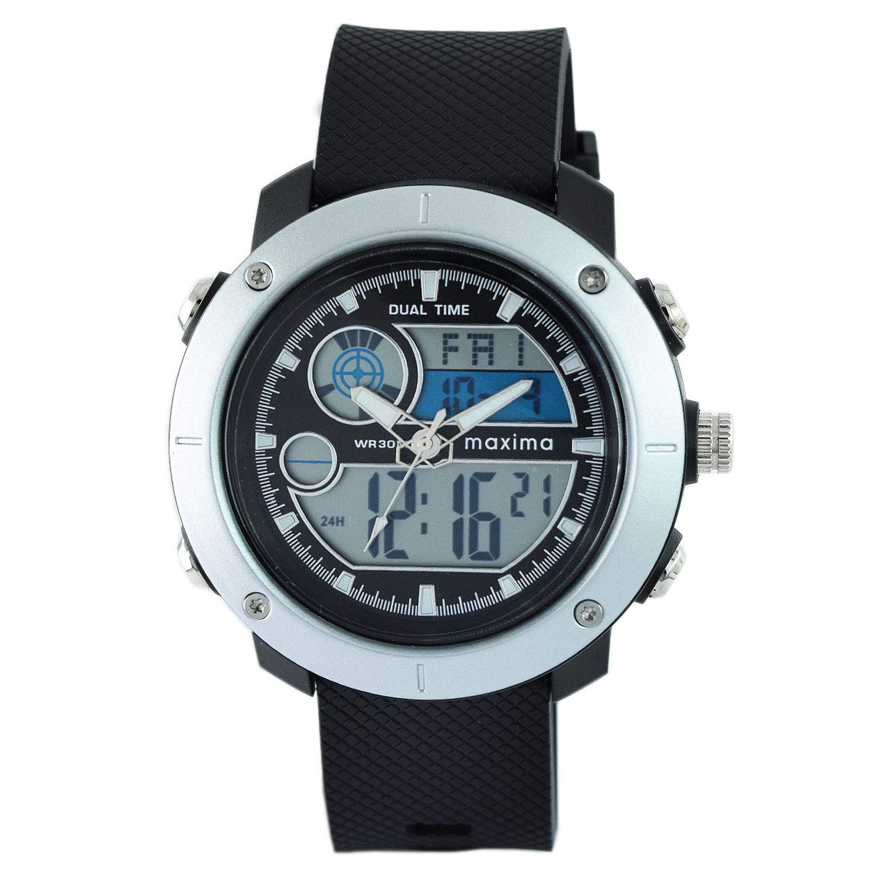 Maxima Analog-Digital Black Dial Mens Watch - 57991PPAN (B084QFDXG9) Amazon Price History, Amazon Price Tracker