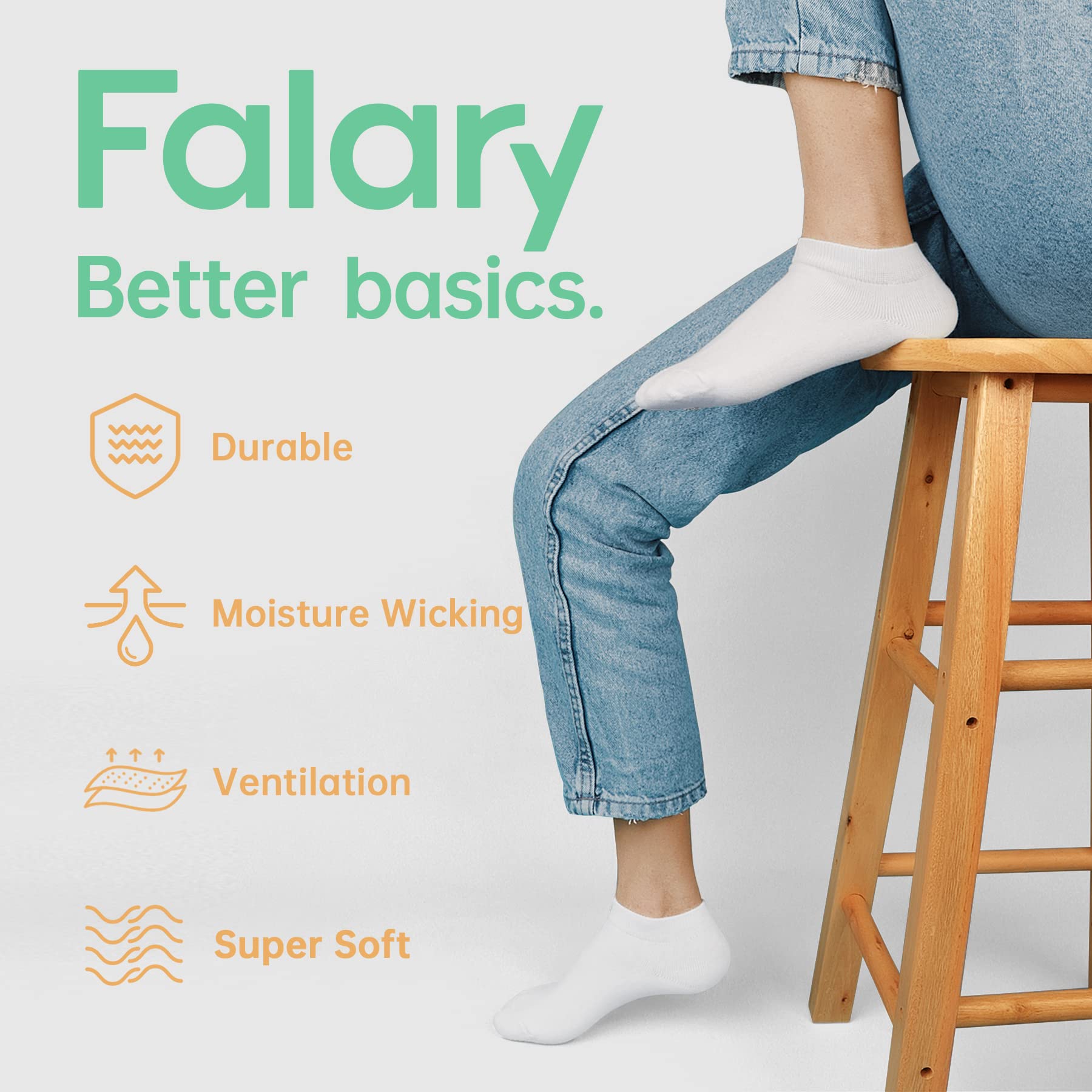 FALARY Calzini Uomo Donna 12 Paia Sportivi Corti Unisex Ottima Qualità e Comodità