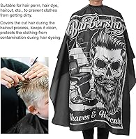 Vista 3 de ZJchao Capas para el cabello, capa de peluquería profesional, delantal de corte de pelo ajustable para peluquería casera