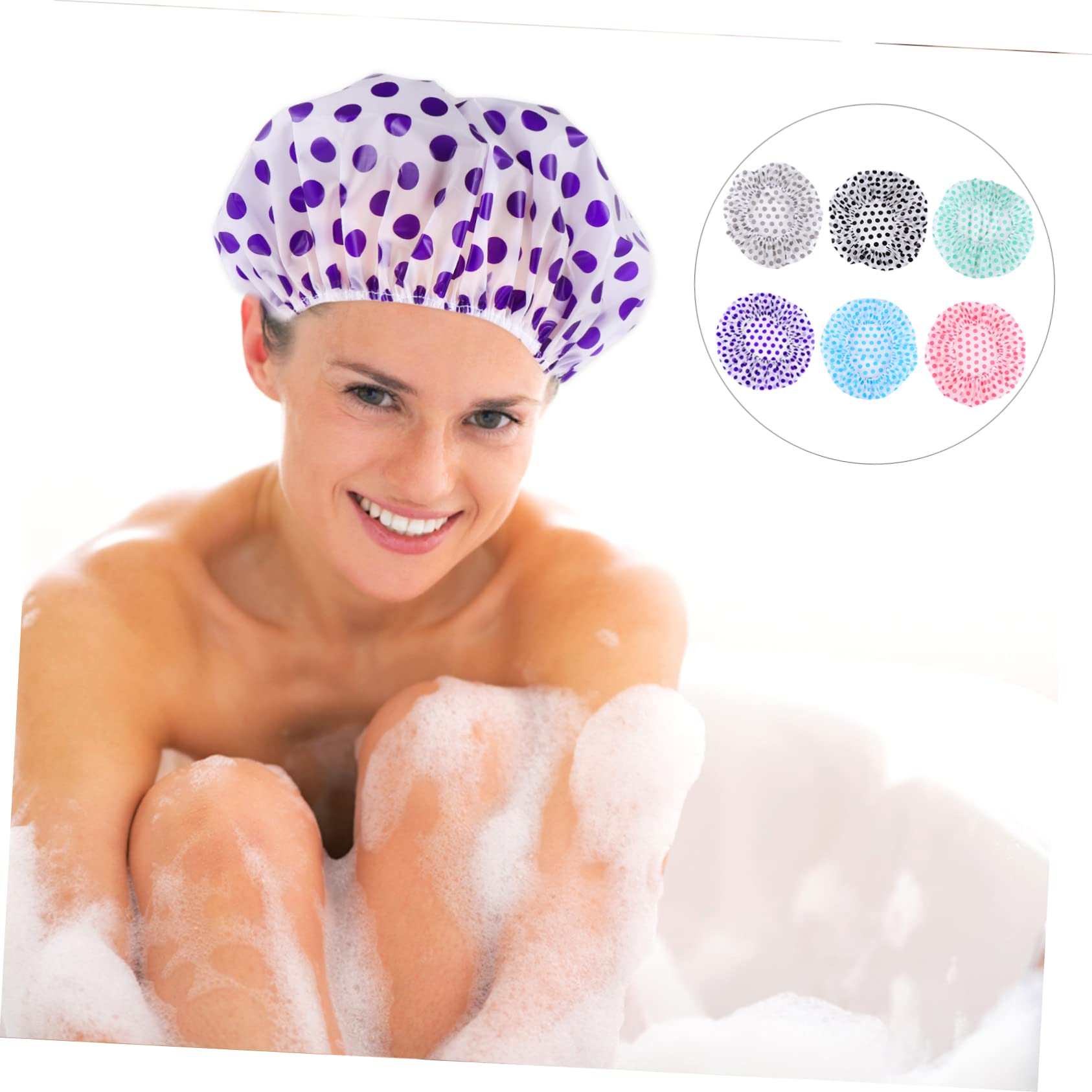 DOITOOL 18stücke Elastische Duschhaube Wiederverwendbar Für Bad Und Spa Verschiedenen Farben