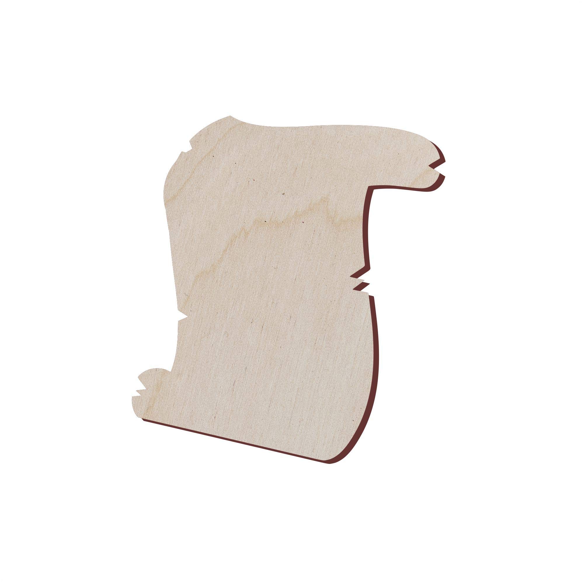 Set of 10 Wooden Pirate Map Shape For Crafts And Decoration - Laser Cut - Treasure Map - Pirate - Pirate Birthday - Pirate Party 4.5x5 inches