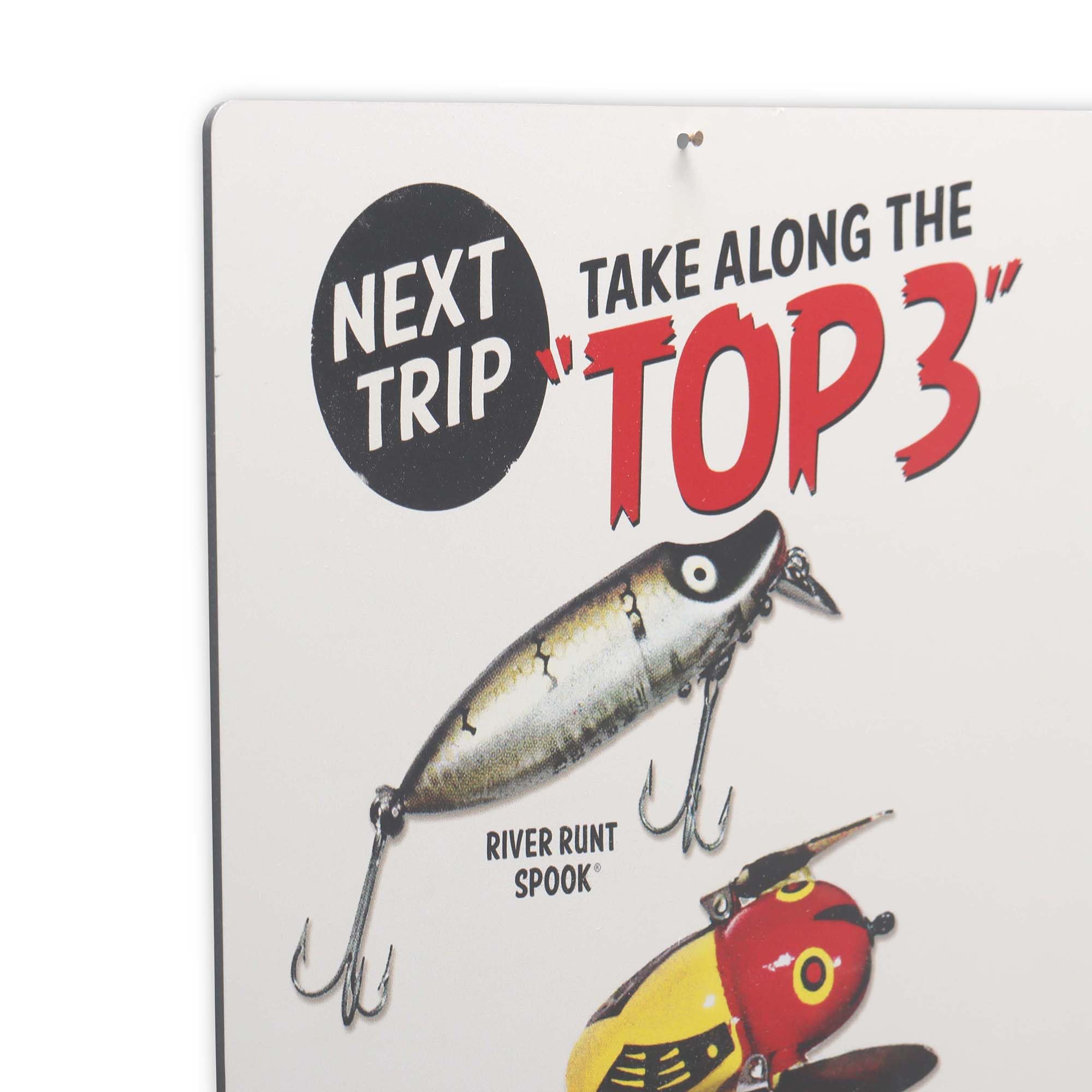 Amazon.com: Heddon Top 3 Fishing Lures Metal Sign - Vintage