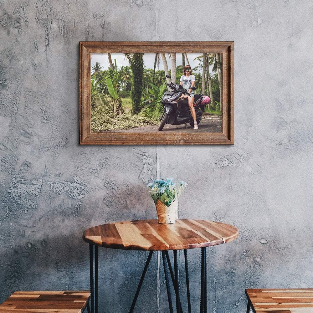 12x18 Frame Vintage Brown Picture Frames for Wall Hanging Poster Frames 12 x 18, Set of 3