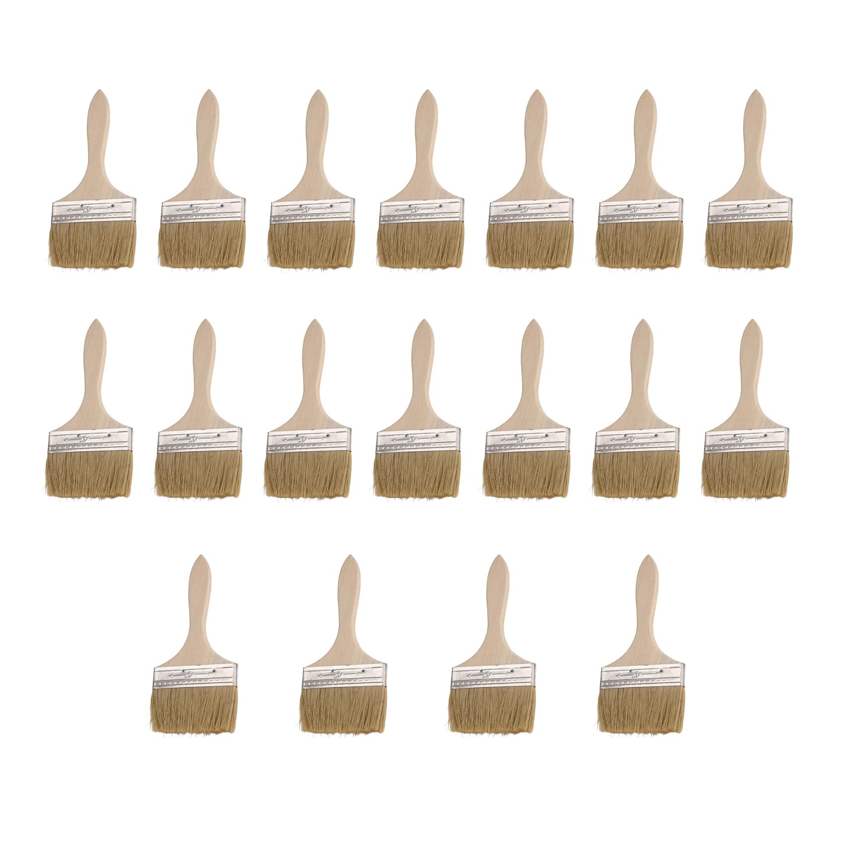 Lobamop 18 Pack of 4 Inch (89mm) Paint Brushes and Chip Paint Brushes for Paint Stains Varnishes Glues and