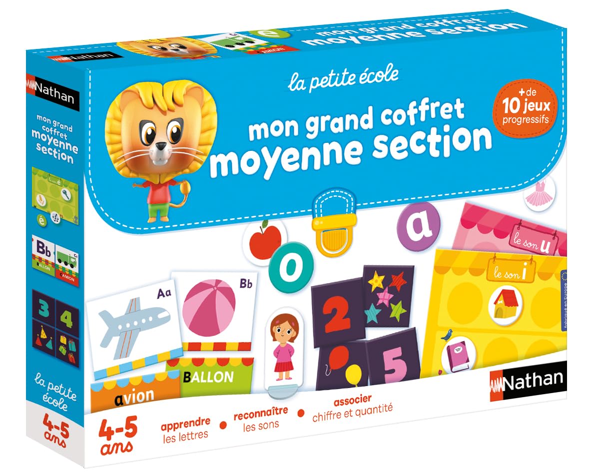 NATHANNathan-31412-Medium Section-Educational Box from 4 Years, 31412, Multicolour, Medium