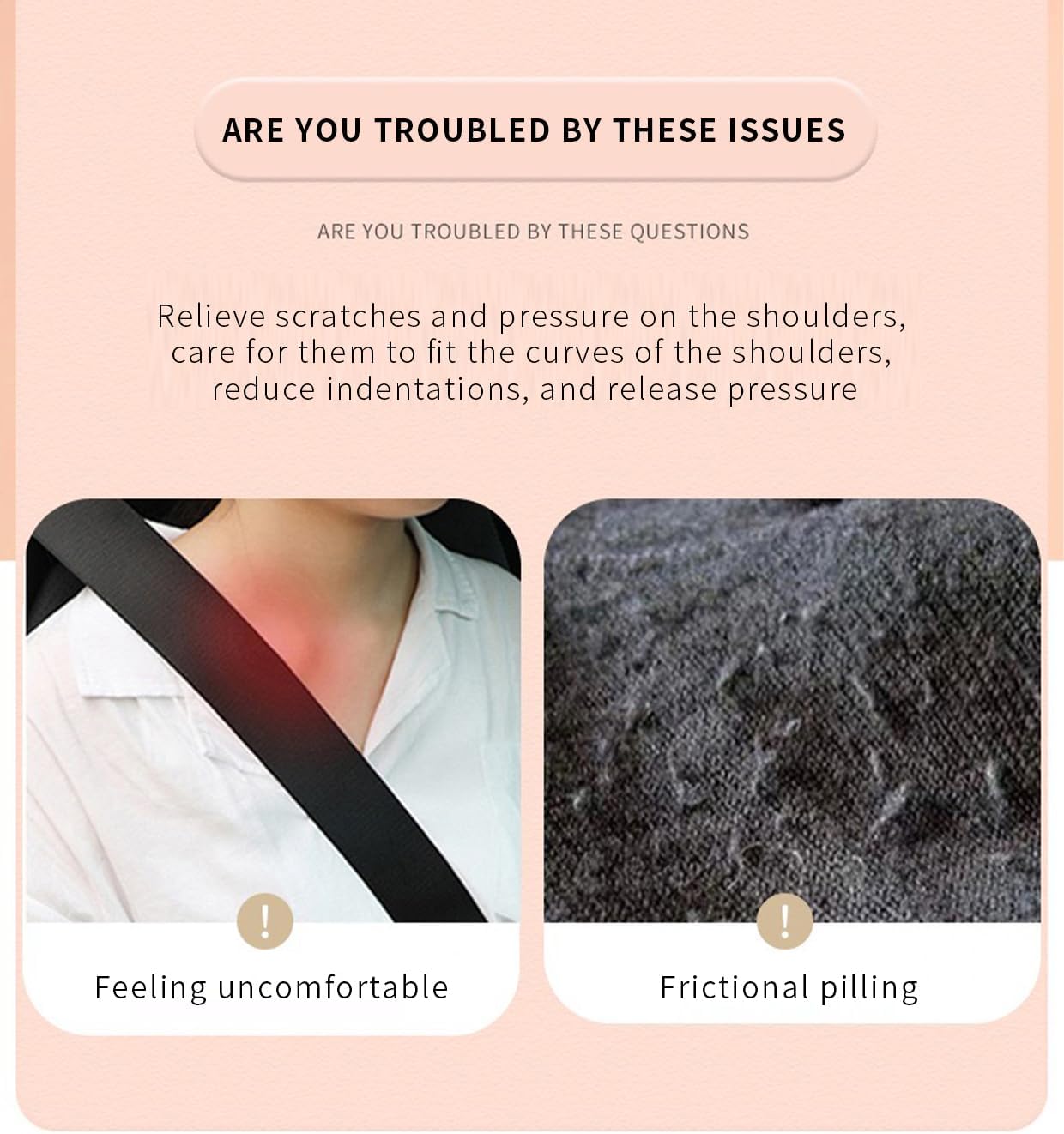 BNTR Car Seat Belt Cover 2 PCS Stocking Stuffers Cute Creative Toy Flower Cloud Duck Safety Seatbelt Shoulder Pad Auto Accessory Protector Seatbelt Shoulder Protector Nice Gift (2-Pack Duck with Hat)