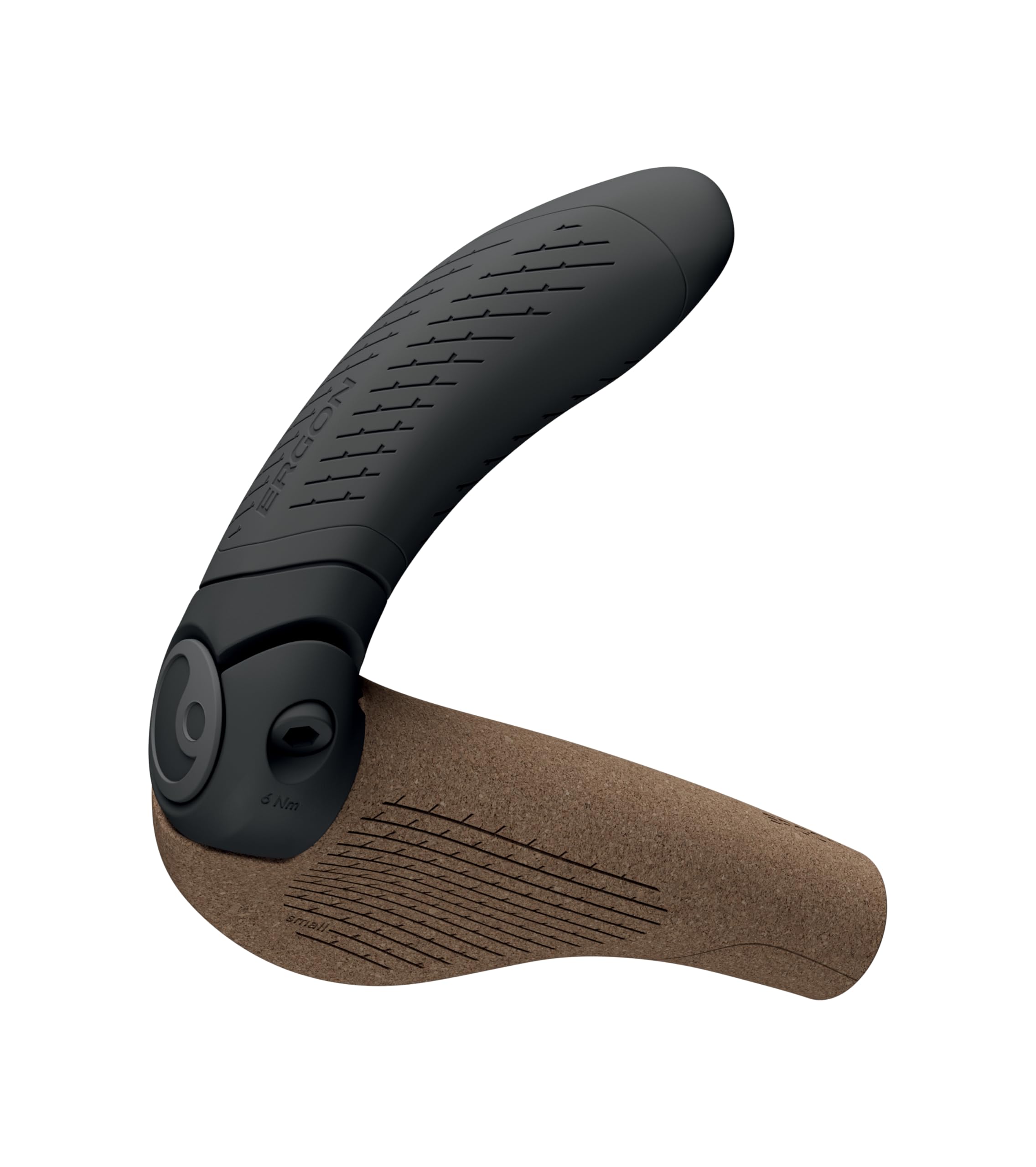 Ergon GP4 EVO Fahrradgriffe mit eingebauten Lenkerenden, Biokork, klein