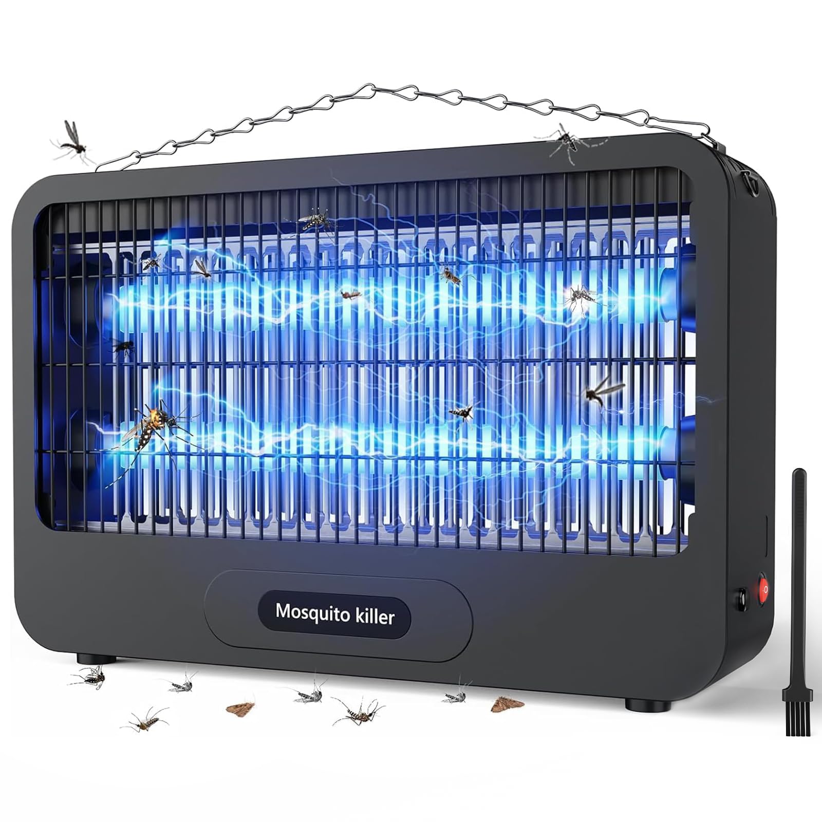 Insektenvernichter elektrisch, 20W 3500V Mückenlampe mit UV-Licht, Fliegenfalle elektrisch - Doppelgitter-Design Mosquito Killer Für Innenräume, Terrasse, Garten