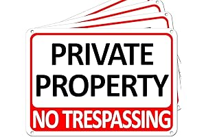 4-Pack No Trespassing Signs: Protect Your Private Property with Our Premium Metal Signs