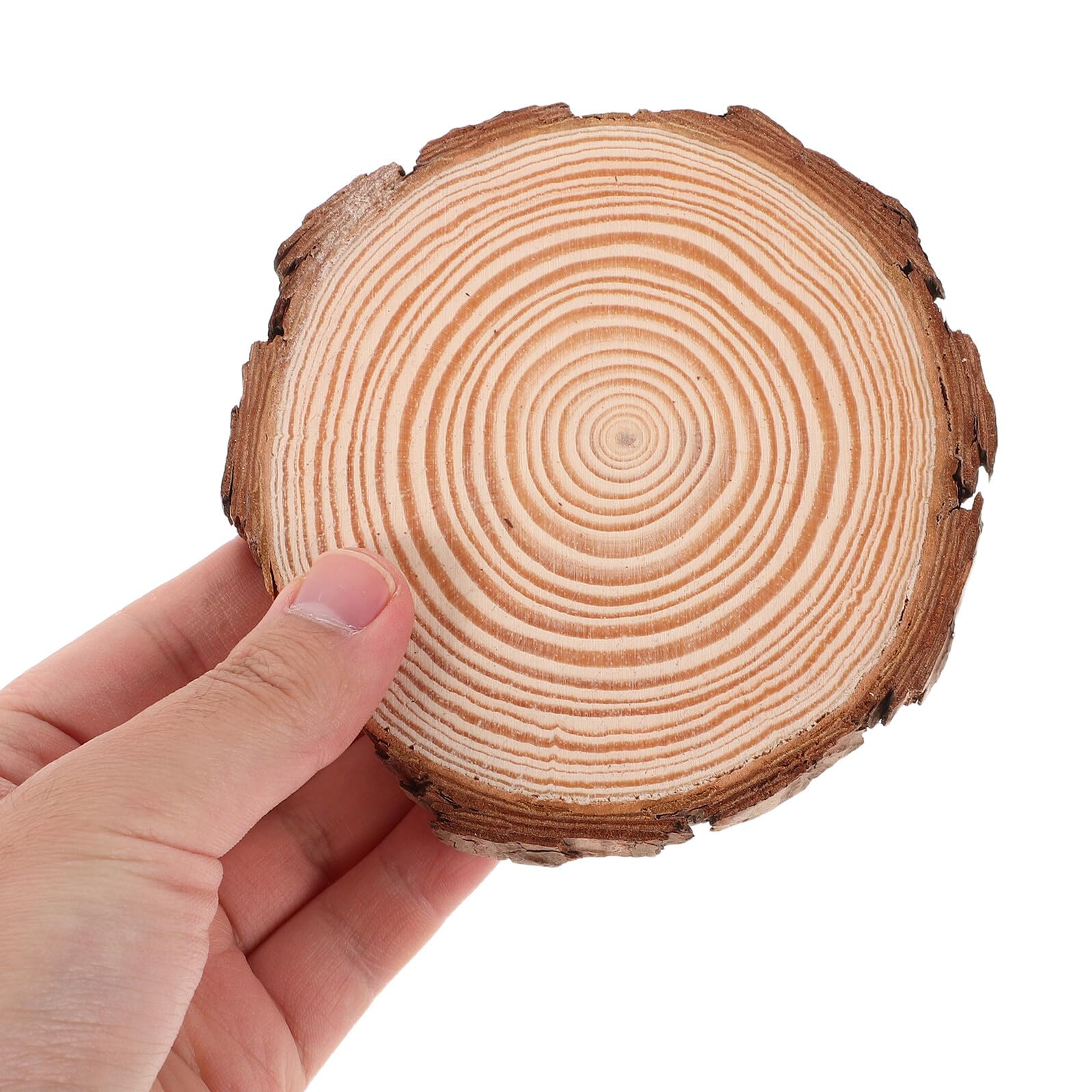 Uonlytech 20stücke Holzscheiben aus Kiefernholz Runde für Basteln Tischdeko Natur Unbehandelt Holzuntersetzer Dekoration Heim Handwerk