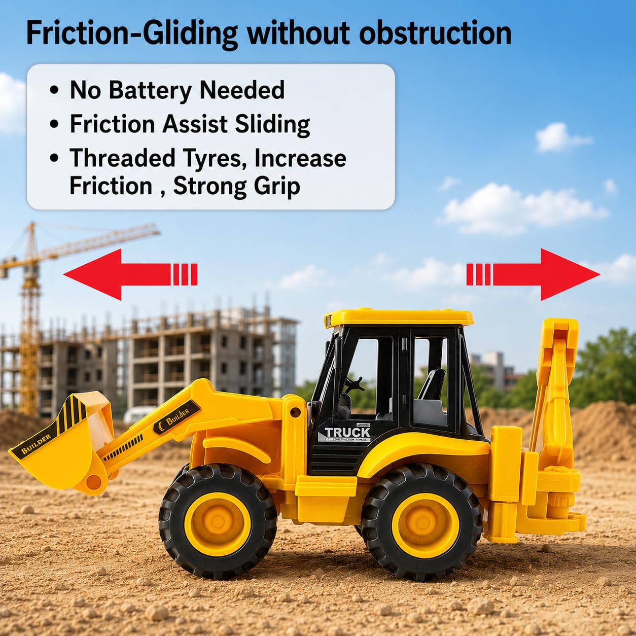 JCB Bulldozer Excavator Toy - Kids Construction Vehicle -8 JCB Bulldozer Excavator Toy - Kids Construction Vehicle -8
