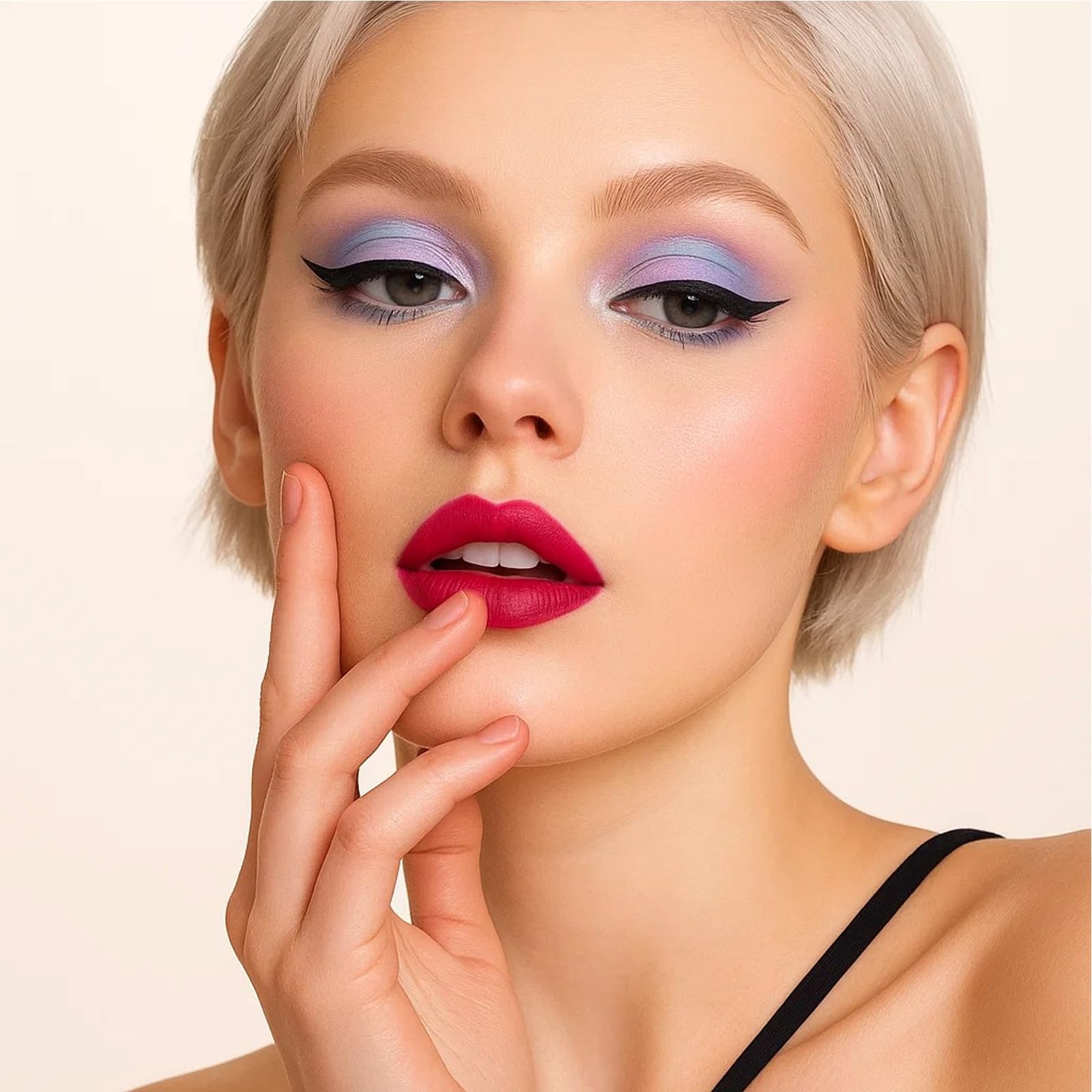 16-Color Pink Blue Purple Eyeshadow Palette for Women - Image 2