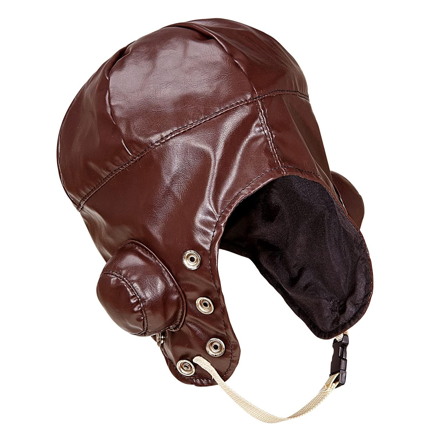 WIDMANN 51956 Aviator Hat, Brown, Break Pilot, Cap, Retro, 20s, Theme Party, Carnival