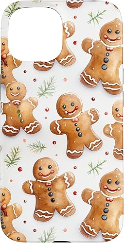 Miniatura 10 de iPhone 13 Pro Max Christmas Gingerbread Man Patrón Para Niñas Lindo Estuche De Navidad Para Hornear