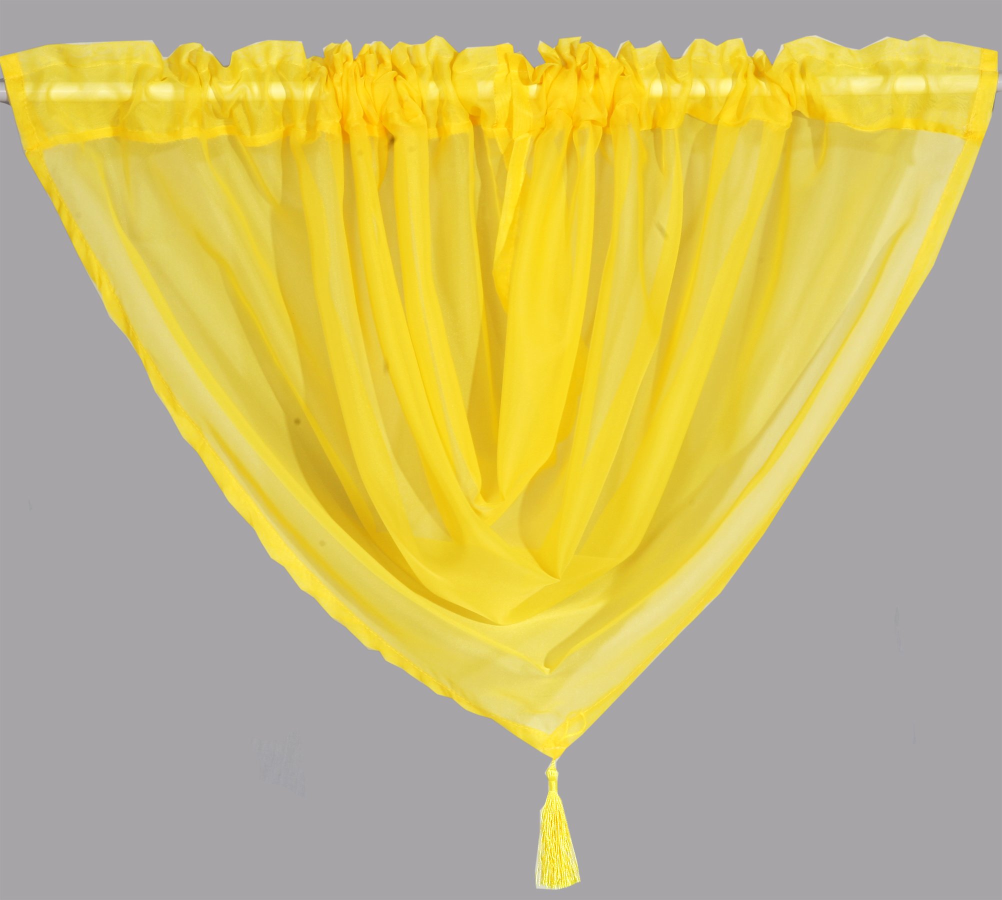John Aird Voile Swag With Tassel (Yellow)