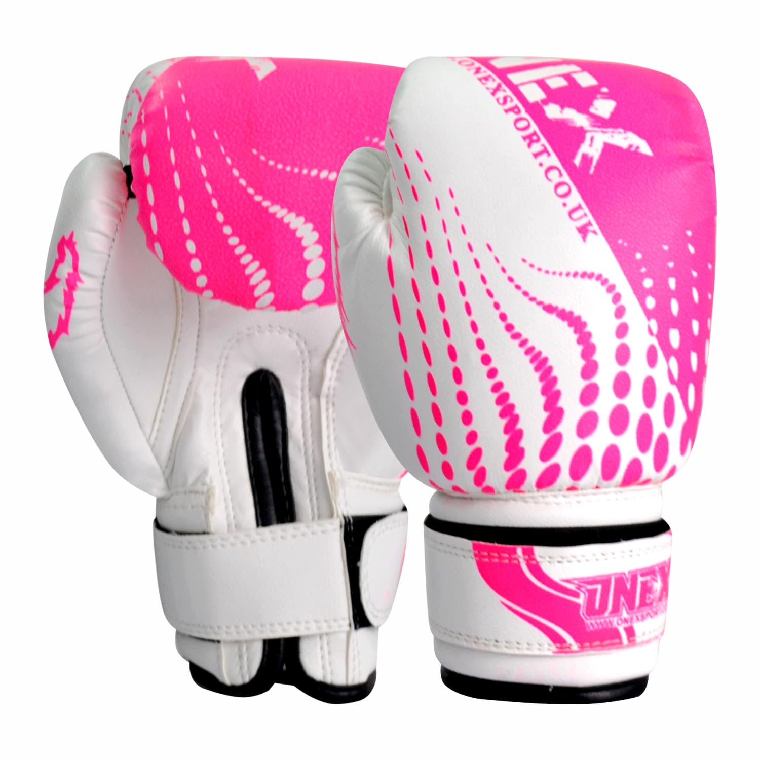 Onex Boxing Gloves for kids/Junior Training Punching Sparring fighting glove Punch Bag glove Mitts Muay Thai Kickboxing MMA Martial Arts Workout 6oz (Pink)