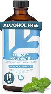 M3 Prebiotic Mouthwash, Free of Fluoride, Sugar & Alcohol, 16 fl oz | Fresh Spearmint & Peppermint Daily Oral Care Mouthwash Rinse with Xylitol for Gum Health, Bad Breath & Sensitive Teeth