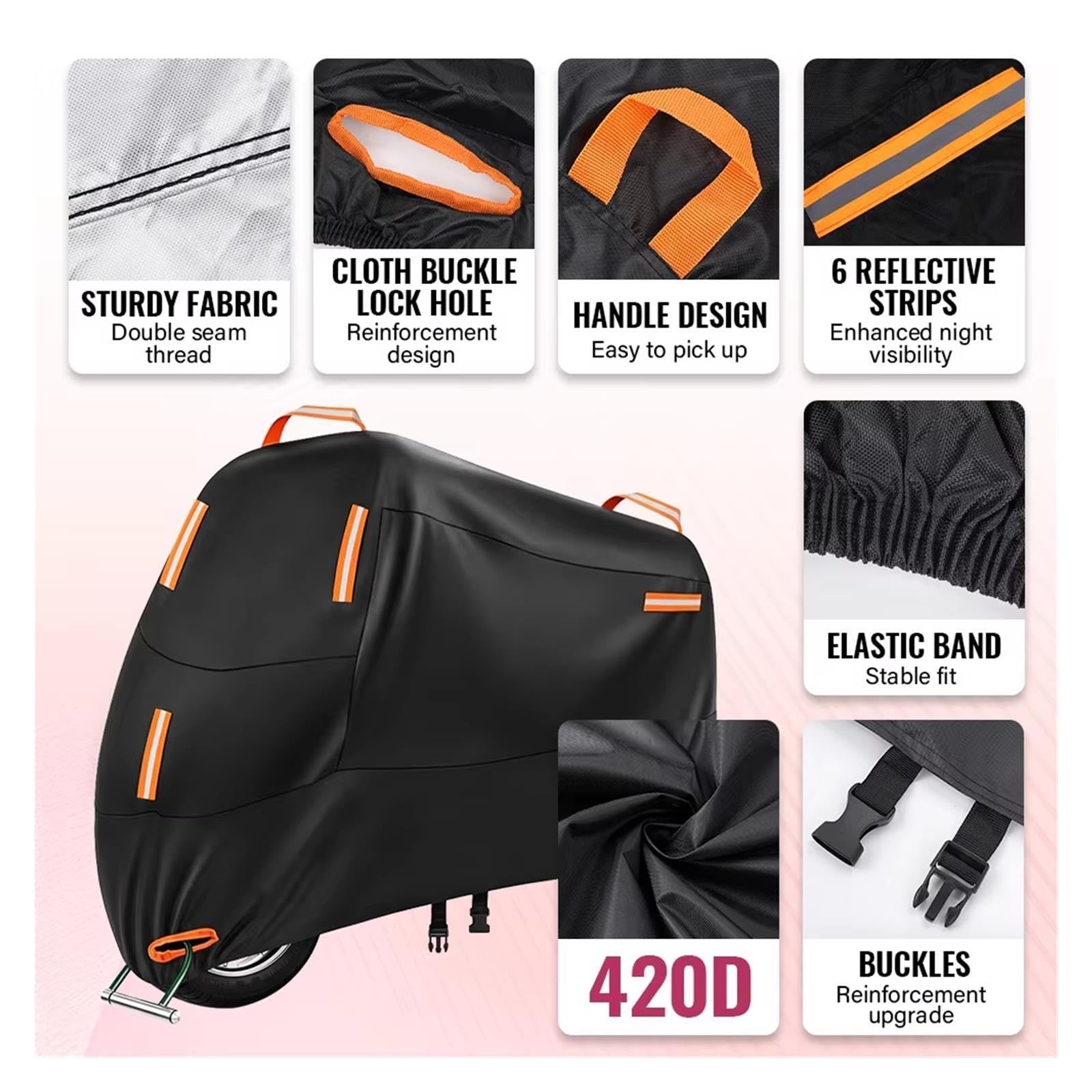 Fundas para Motos Funda Impermeable para Motocicleta(XL)