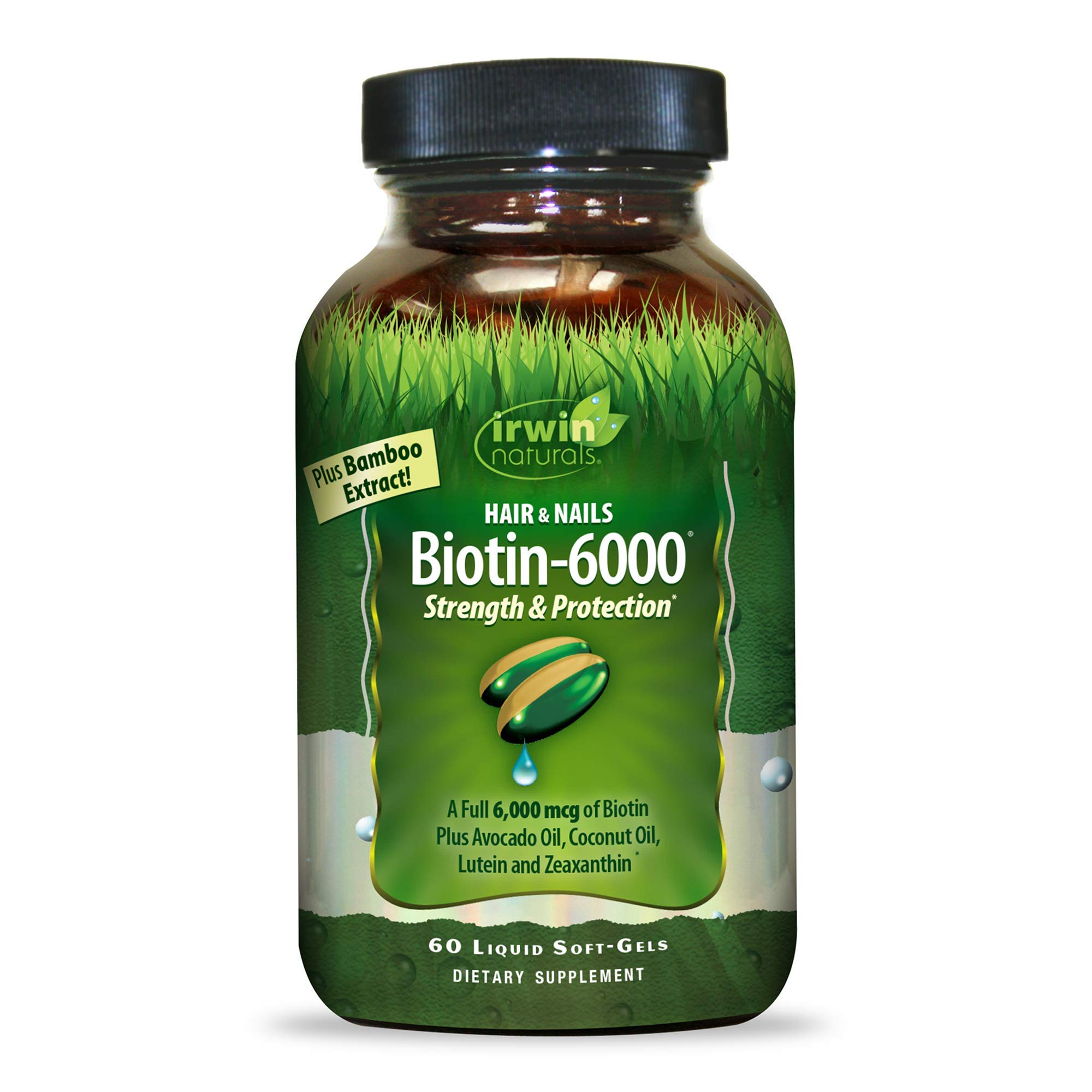 Irwin NaturalsBiotin 6000 With Bamboo Extract 60 Softgels 144153
