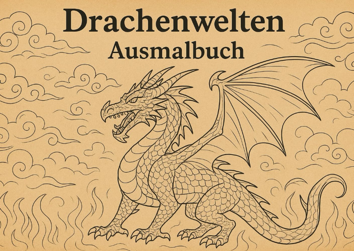 Drachenwelten Ausmalbuch (Fantasy-Ausmalbücher)