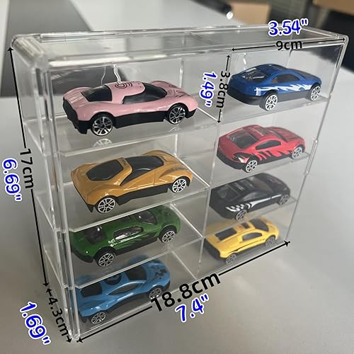 Miniatura 4 de Hot Wheels - Estuche de exhibición de montaje en pared, almacenamiento de pared de coche de juguete 164, organizador de coche de 4 piezas, 32