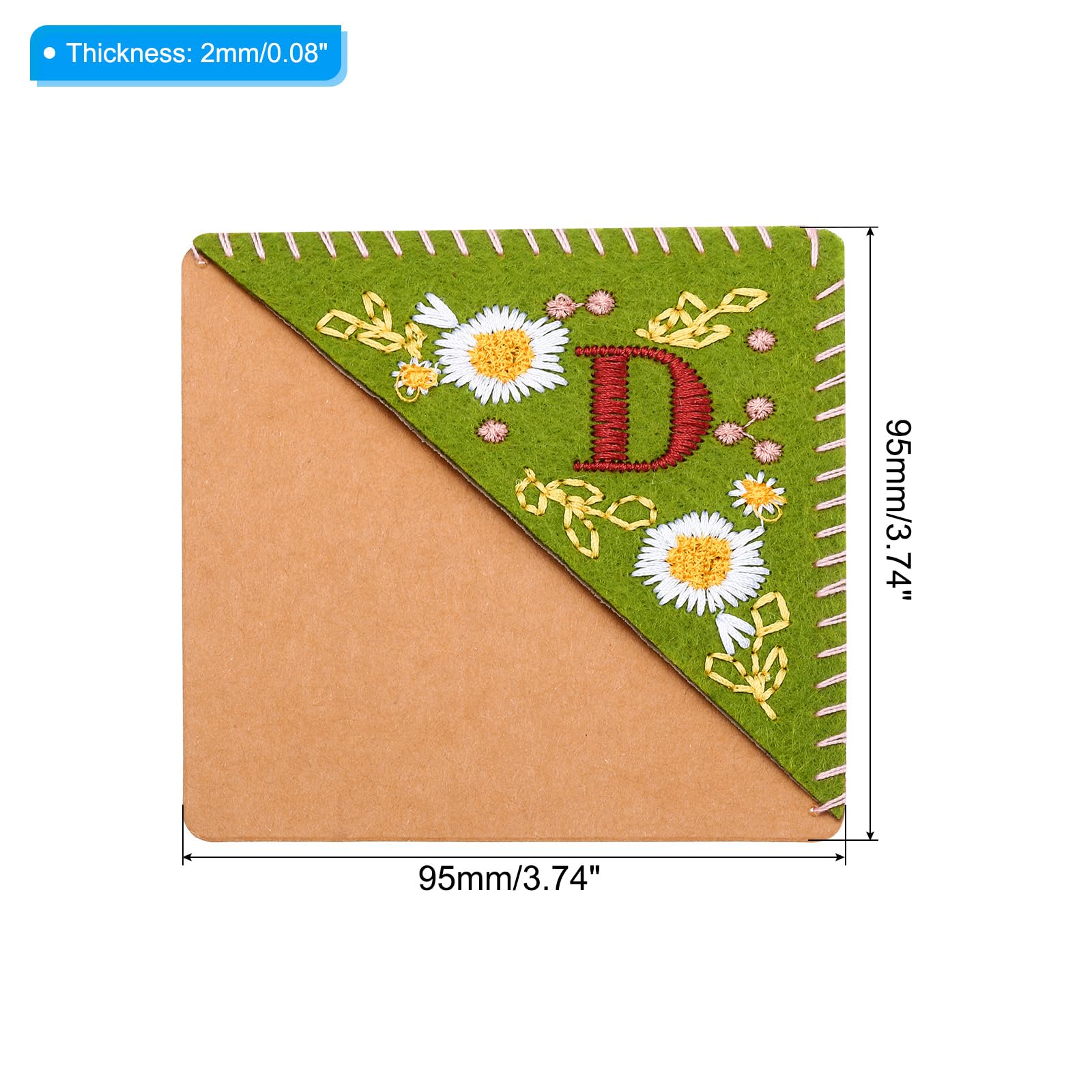PATIKIL Personalized Embroidered Corner Bookmark - Image 2