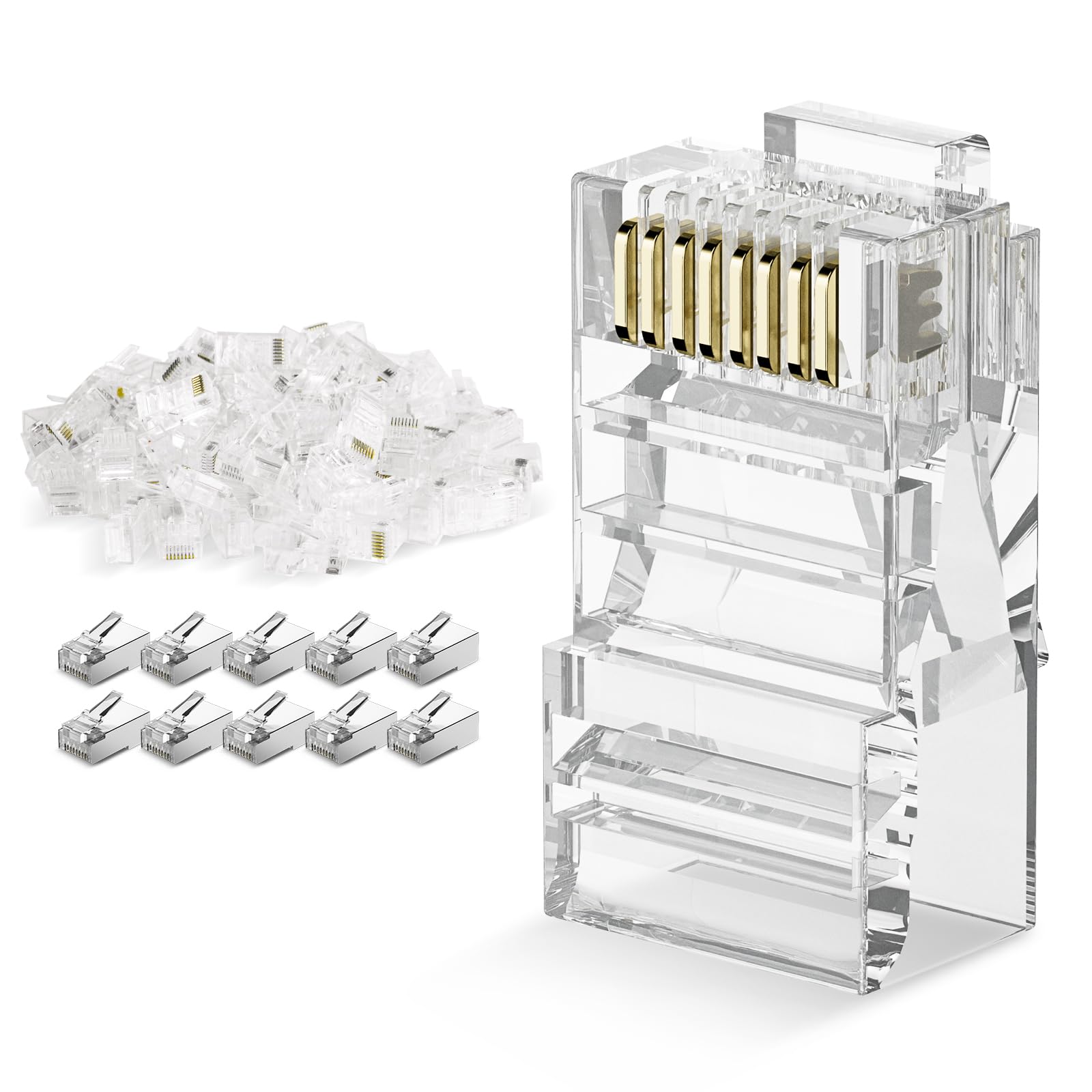 Amazon.com: DARKROCK Cat6 RJ45 Connectors 110-Pack for Ethernet