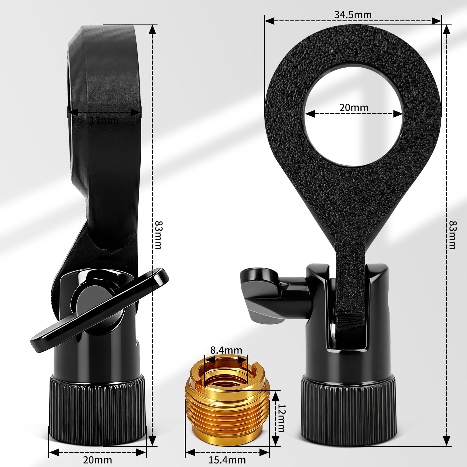 Regulowany Uchwyt Mikrofonowy z Pierścieniem i Bazą do Rode NT-USB NT-USB+ NT1-A, Adapter Gwintu 5/8 na 3/8, Uchwyt do Ramienia Mikrofonu, Podcast Streaming Nagrywanie Studio Domowe, Łatwy w montażu