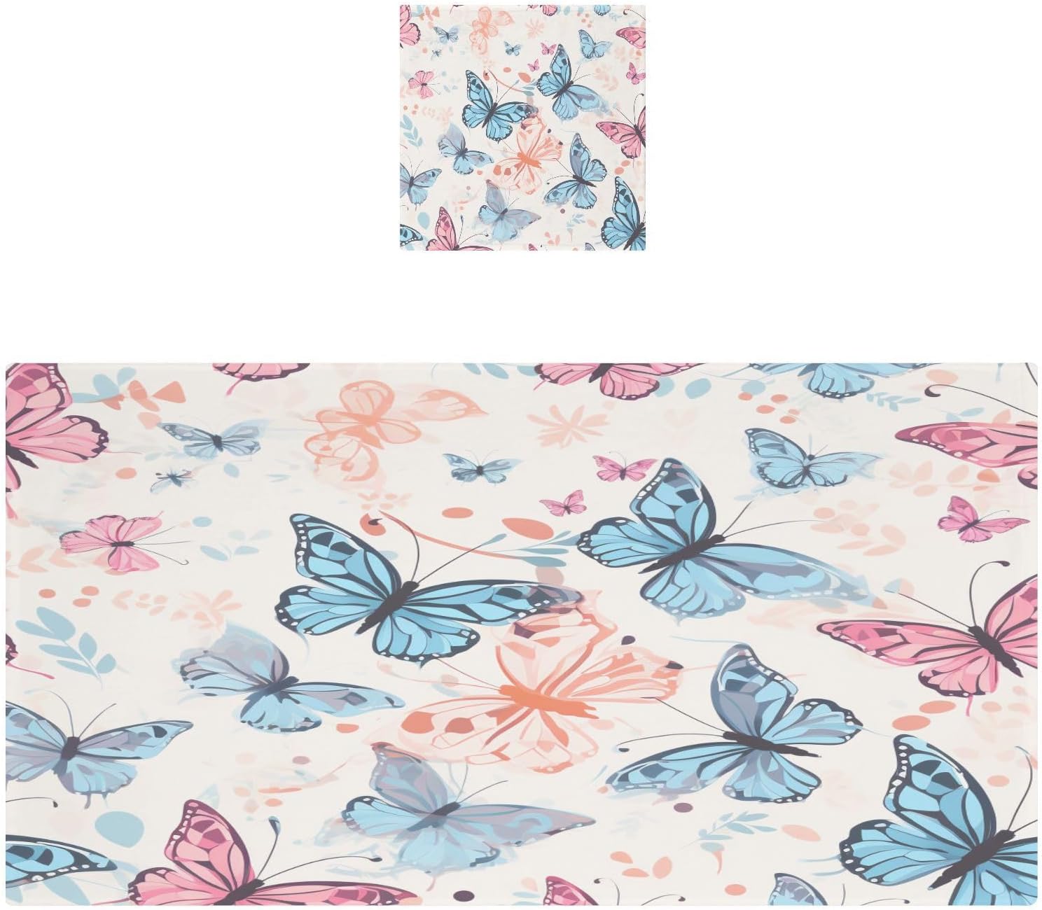 Hand Towels Premium Soft and Highly Absorbent Romantic Butterfly 2 Pcs Towels for Bathroom Set 100% Cotton Decorative Face Towels