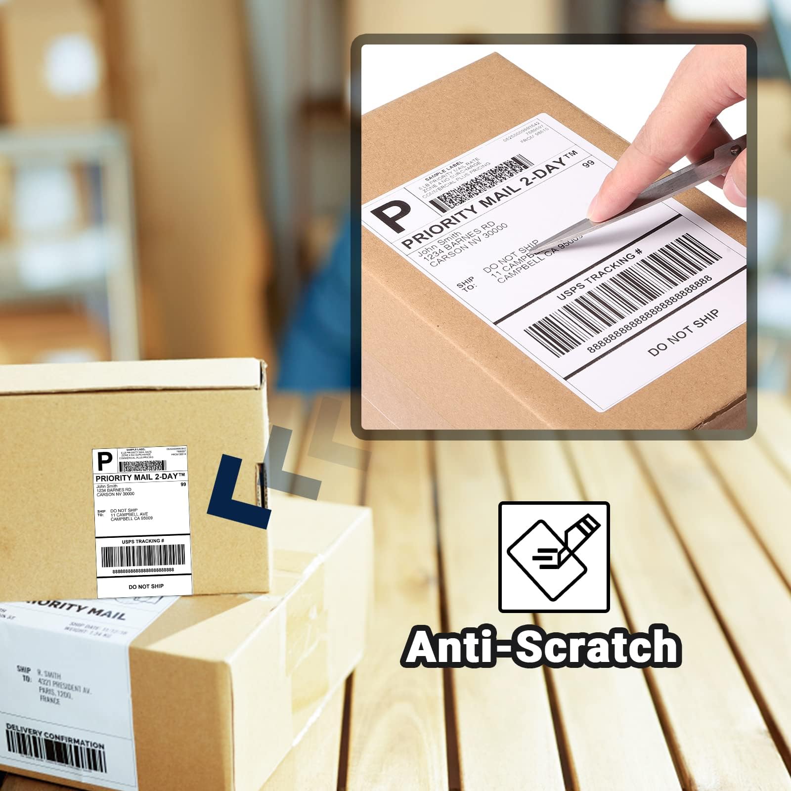 Etichette Waterproof Spedizioni Etichette Termiche Per Spedizioni 4x6 Pollici, 500-8000 Pezzi, Impermeabili E Resistenti - Compatibili Con Stampanti Zebra Rotoli Etichette Termiche - Foto 11