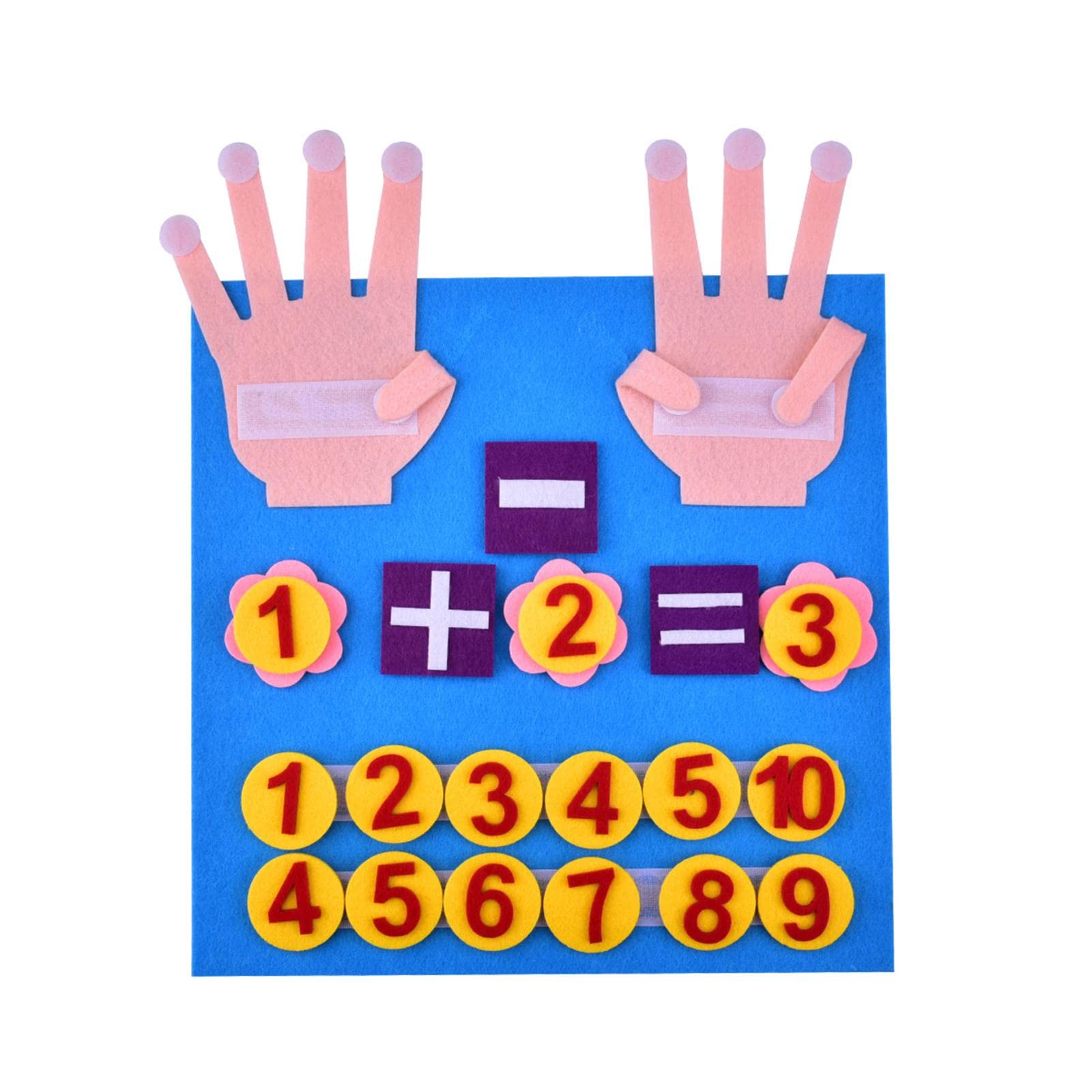 WAITLOVER Kids Handmade Felt Finger Numbers Math Toy Non-woven Craft Materials Handmade Digital Z1X1 Teaching Weave