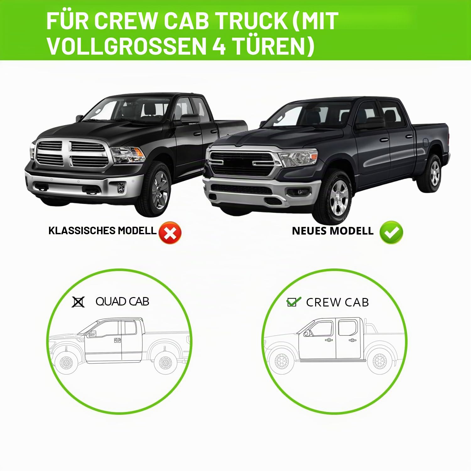Faltbarer Untersitz-Organizer für Dodge Ram 1500 Crew Cab 2019-2024, Schwarz, Praktisch, Aufbewahrungsbox, CADDY, Nylon, Automobile