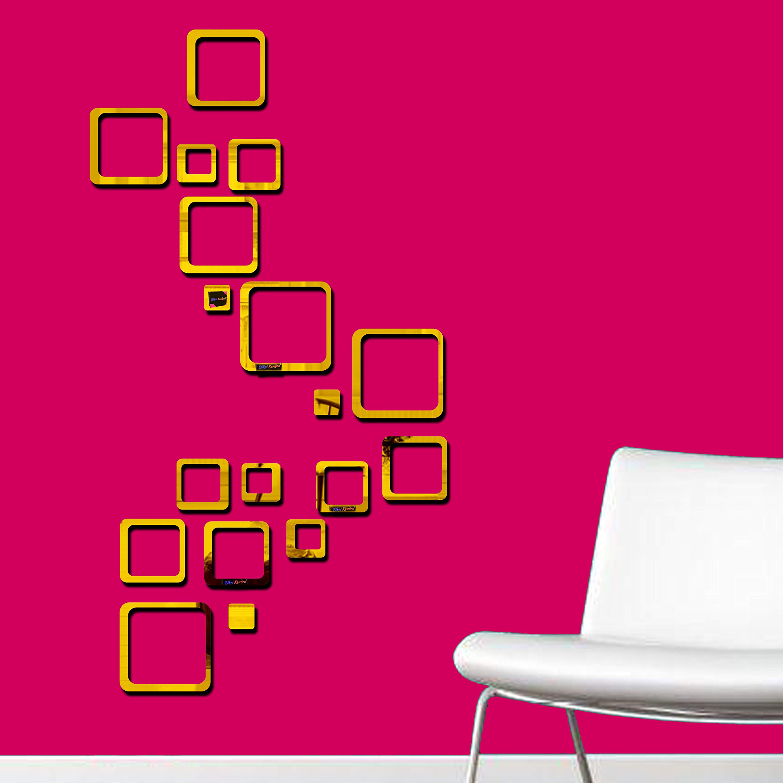 Golden Mirror Stickers - Decorate Your Walls -4