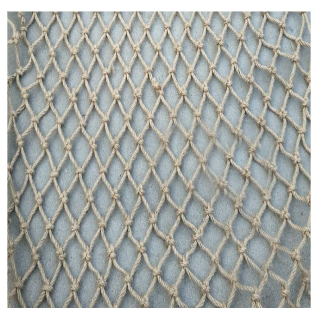 GTHTUHFD Hemp Rope Net Plants Fence Hemp Rope Netting Cargo Net Kids Decoration Mesh Nets Rope Jute Twine String Netting Dia 4Mm Balcony Stairs Garden Protection Net,4mm-5X5m(16.4X16.4ft)