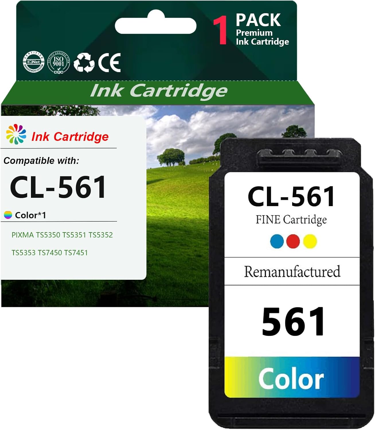 PG-560 Black CL-561 Color Ink Cartridge Compatible for Canon PG-560 CL-561 Ink Cartridge Compatible for Canon PIXMA TS5350 TS5351 TS5352 TS5353 TS7450 TS7451 Printer Color