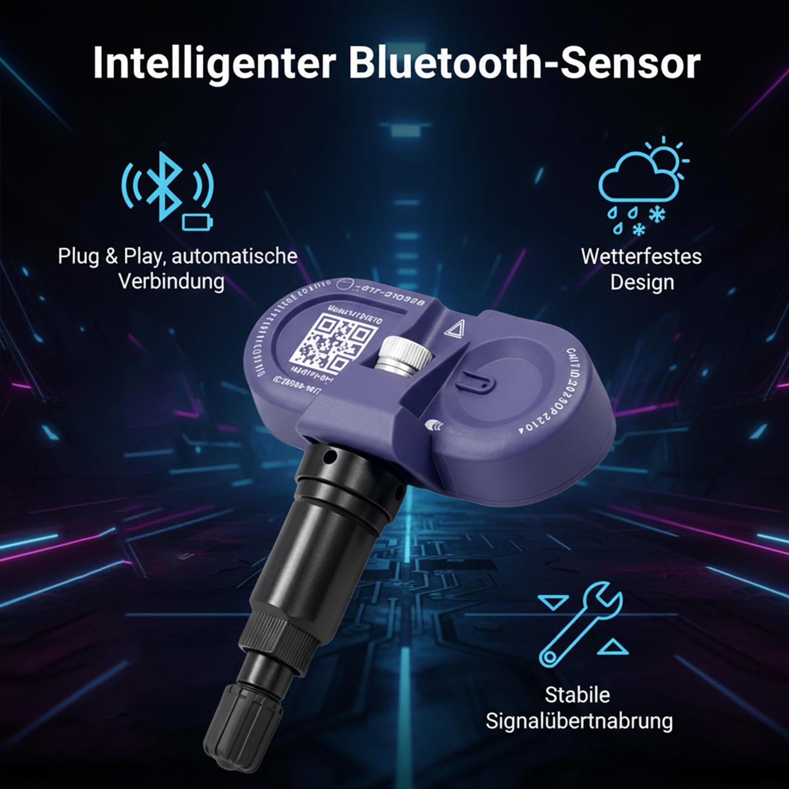 1490701-01 4 Stück RDKS Bluetooth Reifendrucksensoren, Ersatz für Tesla Model S/3/X/Y (Baujahre 2020–2023) (4)