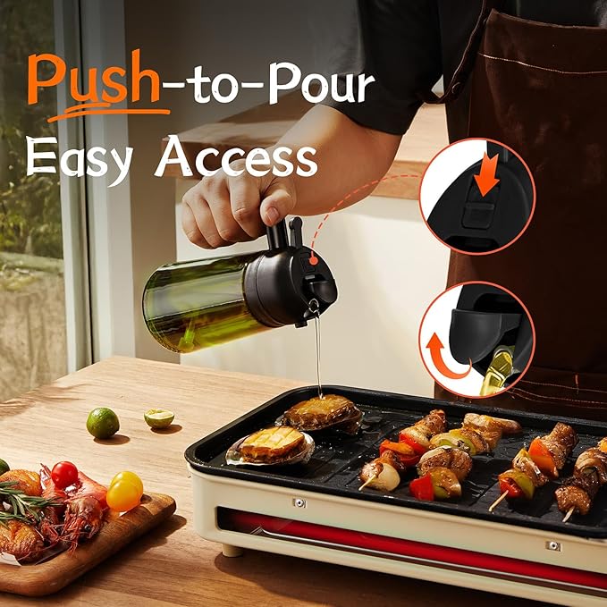 Experience culinary excellence with our innovative oil spray for cooking, designed to maintain the freshness and flavor of your olive oil. The light-blocking design of this oil sprayer helps minimize spoilage, ensuring your oil stays fresh longer and enhances the quality of your dishes. Perfect for both amateur cooks and seasoned chefs, it offers a practical solution for preserving the integrity of your favorite oils.