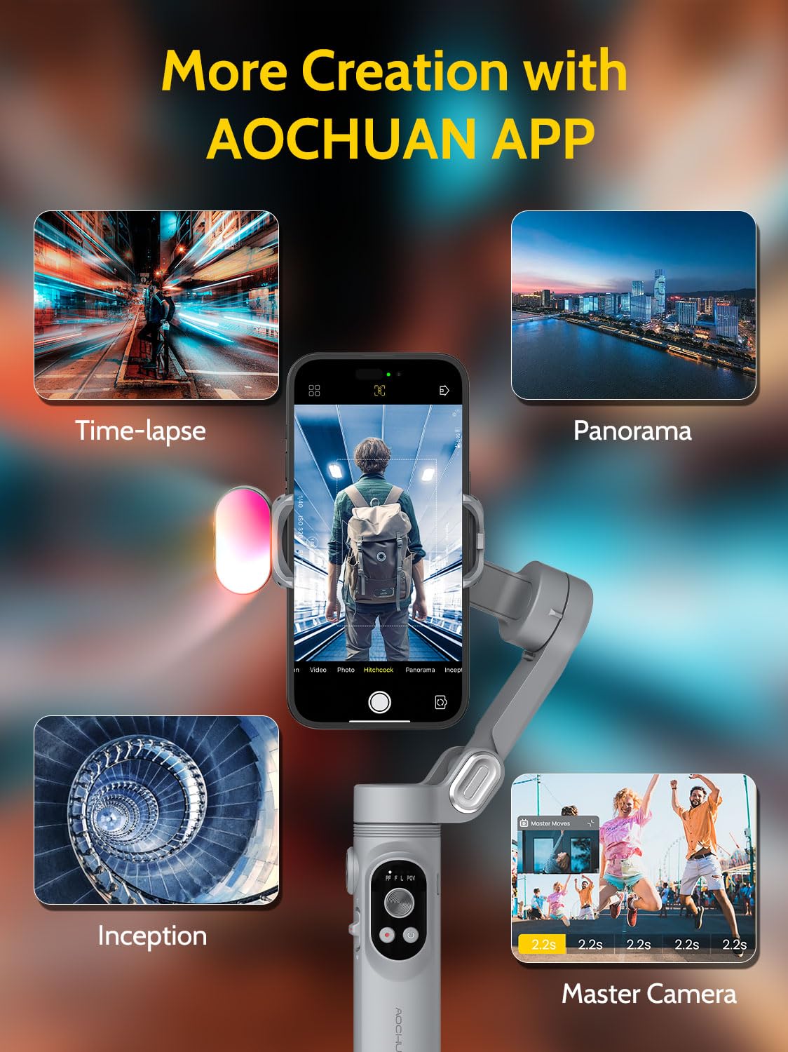 Amazon.co.jp: AOCHUAN 3軸携帯電話ジンバルスタビライザー