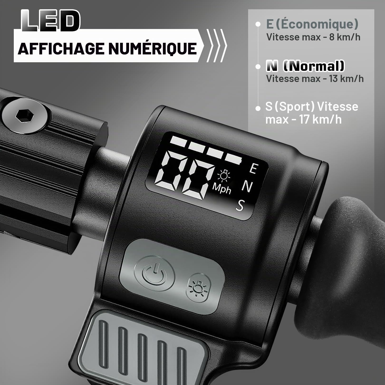 CAROMA Trottinette Electrique(8-10-12Ans), Trottinette électrique Pliable pour Enfants, Autonomie Max 6 KM, Max 16 KM/H, Moteur 150W, Cadeau pour Enfants et Adolescents(Noir)