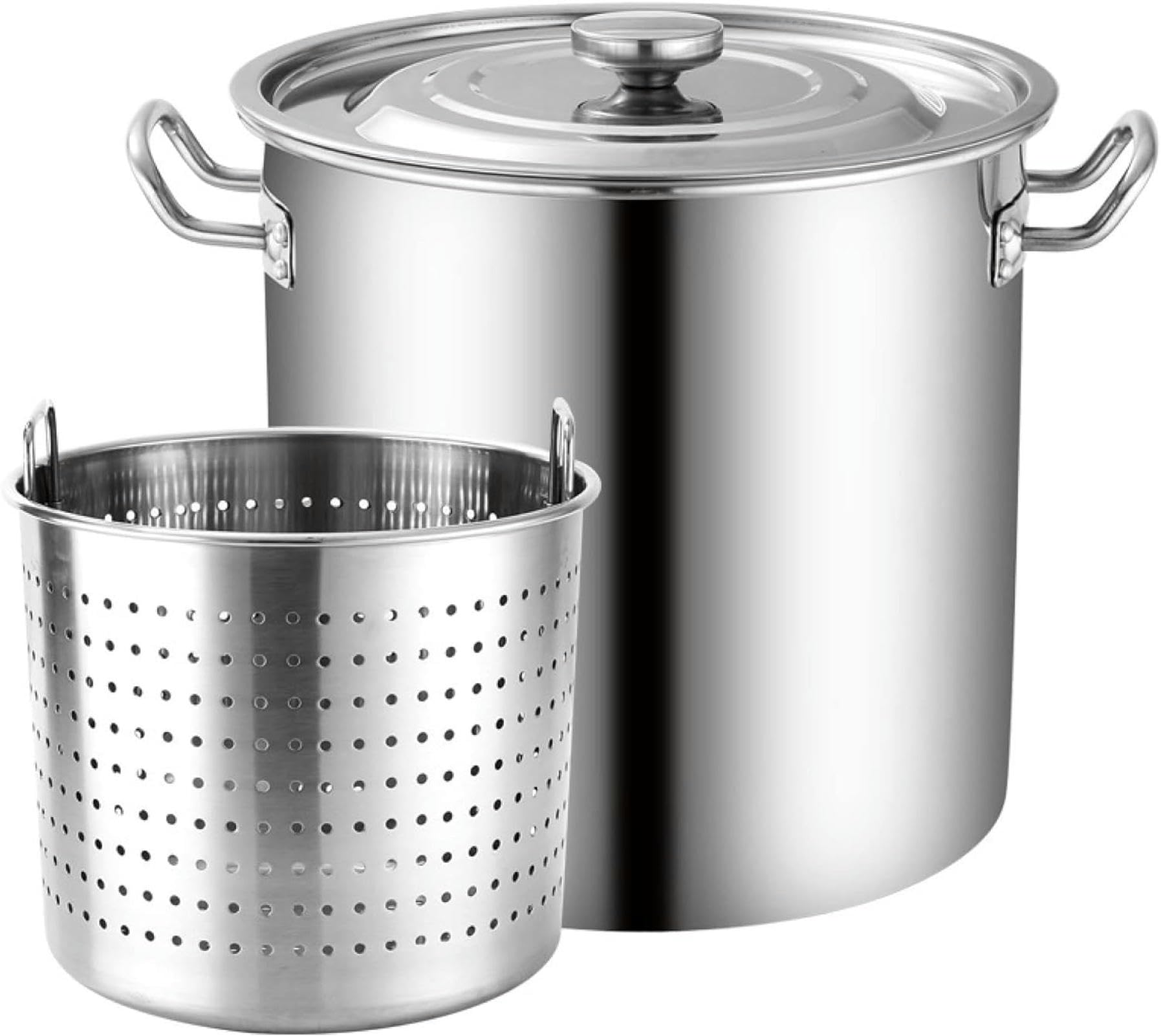 27Qt/45Qt/63Qt Garnek Do Smażenia Indyka Na Głębokim Tłuszczu, Kocioł Do Gotowania Na Zewnątrz, Garnek Do Gotowania Raków, Garnek Ze Stali Nierdzewnej, Garnek Do Zupy Z S（63Qt）