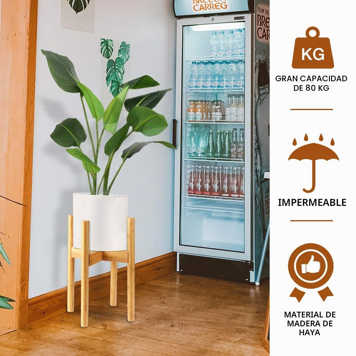 Soporte para Plantas Ajustable,Soporte de Plantas Expandible Retro Soporte para Exhibición de Macetas, Moderno Soporte para Macetas de Flores para Interior y Exterior
