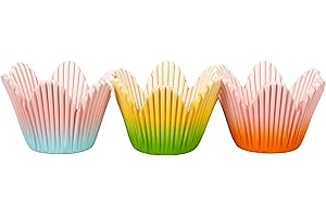 72 Ct Spring Easter Flower Petal Baking Cups Ombre Candy Cups