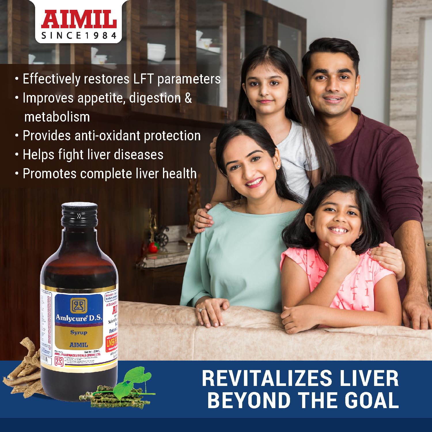 AIMIL Amlycure D.S. Syrup for Liver Health – 200ml | Ayurvedic Liver Tonic & Metabolism Booster | Supports Digestion, Appetite, and Detoxification with Natural Botanical Extracts (Pack of 2) — Amazon image 3