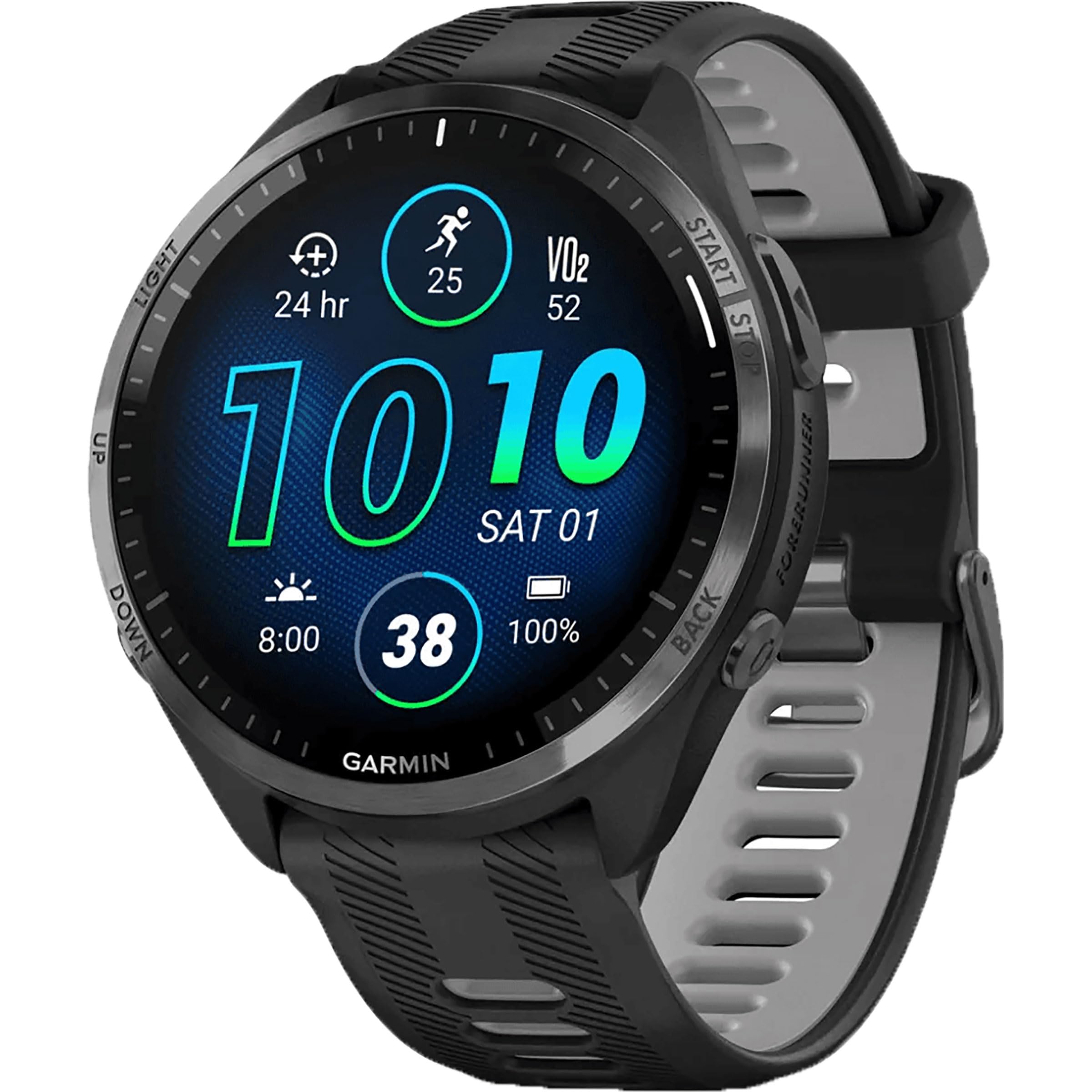 Garmin Unisex Forerunner® 965 DLC Titan GPS Uhr, schwarz-hellgrau, OneSize