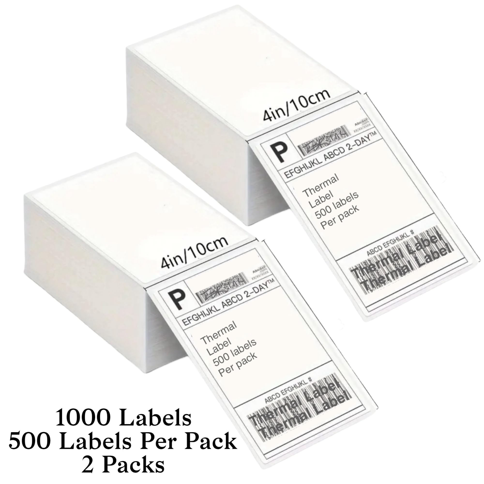 Thermal Labels - 100x150mm 4x6 Inch, Self-Adhesive Address Label - Compatible with Label Printers - Direct Thermal Labels for Shipping & Labelling (1000)