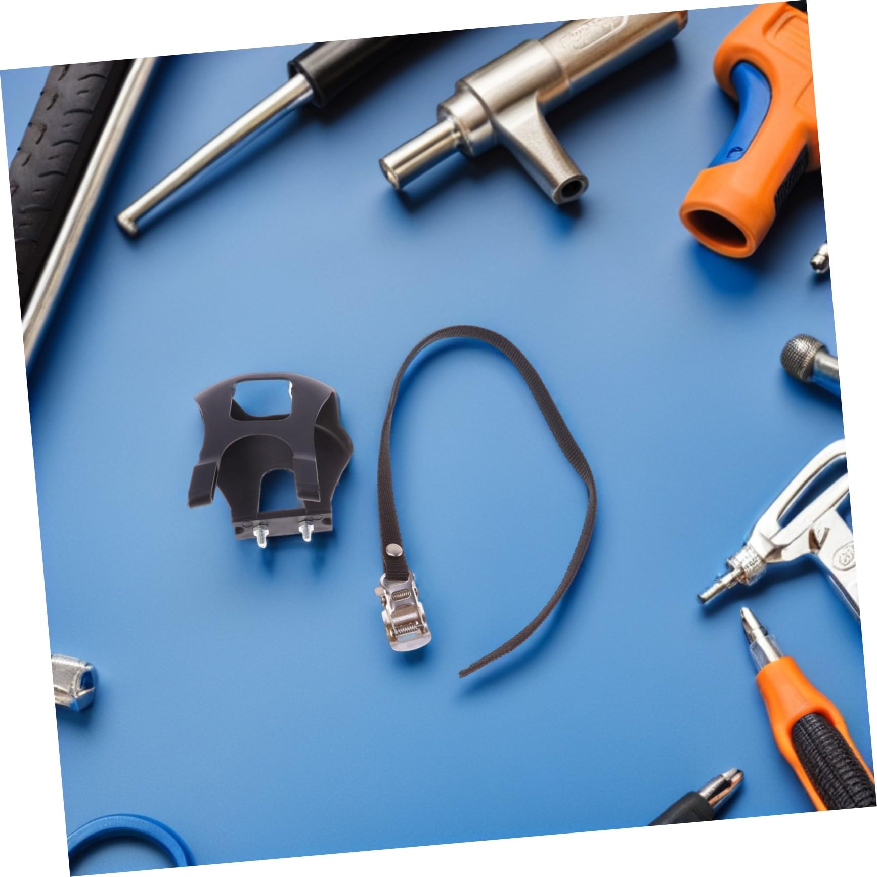 Happyyami 6 Pezzi Cinghie Regolabili per Pedali Bici con Clip per Dita Antiscivolo e Resistenti Intemperie Accessori Sicuri per Pedali Mountain Bike