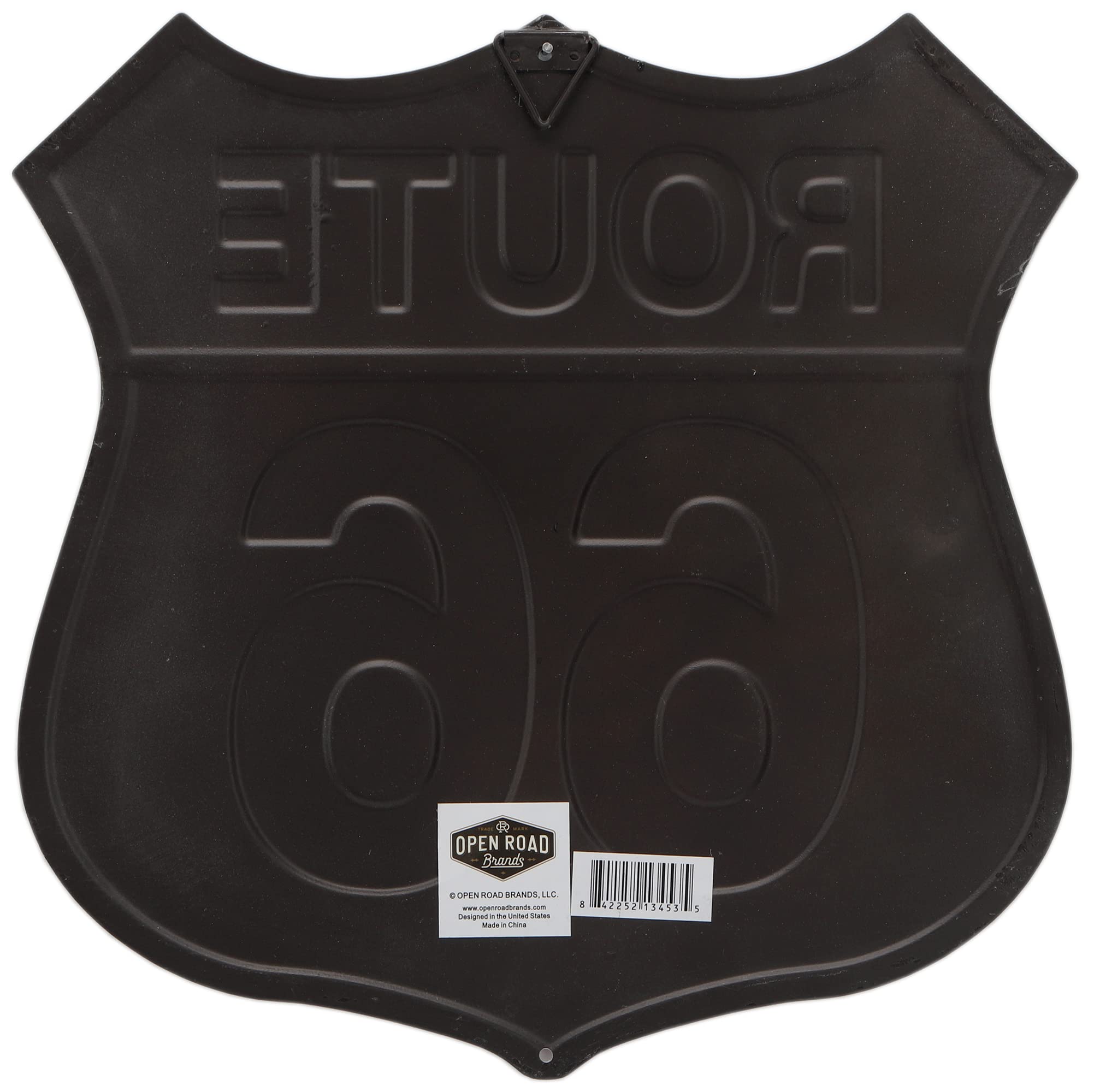 ☆ROUTE66 GARAGE type36 LB Ver Route 66 Embossed Metal Sign - Vintage Route 66 Sign for