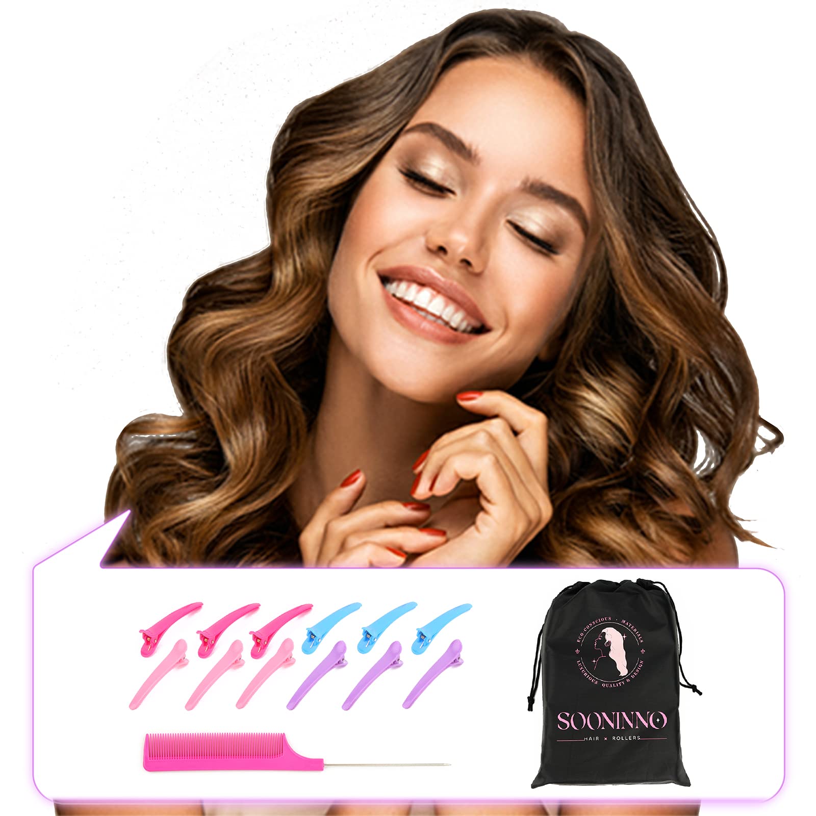 Hair Rollers Curlers Set 38 Pcs Perfect For Long Medium