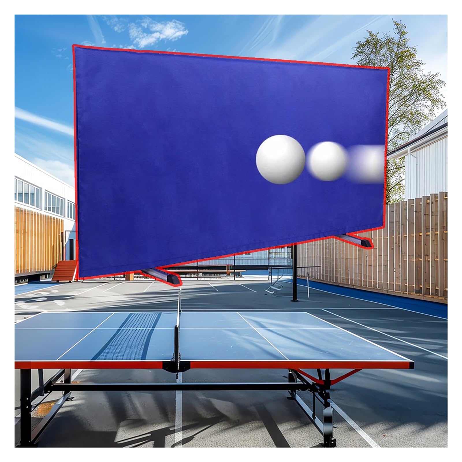 Deflettore portatile per ping pong, sistema modulare di montaggio senza attrezzi, confezione da 6 recinzioni verticali per uso interno ed esterno