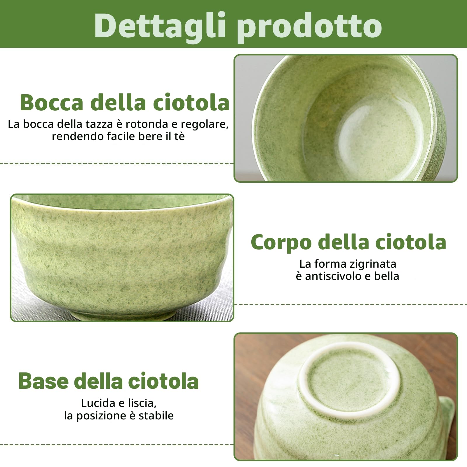 Set Di 8 Pezzi Matcha Kit, Japanese Tea Set, Matcha Whisk Set, Matcha Bowl Con Beccuccio, Portafrusta, Con Matcha Cucchiaino (Chashaku), Kit Matcha per Regalo Del Compleanno E Natale